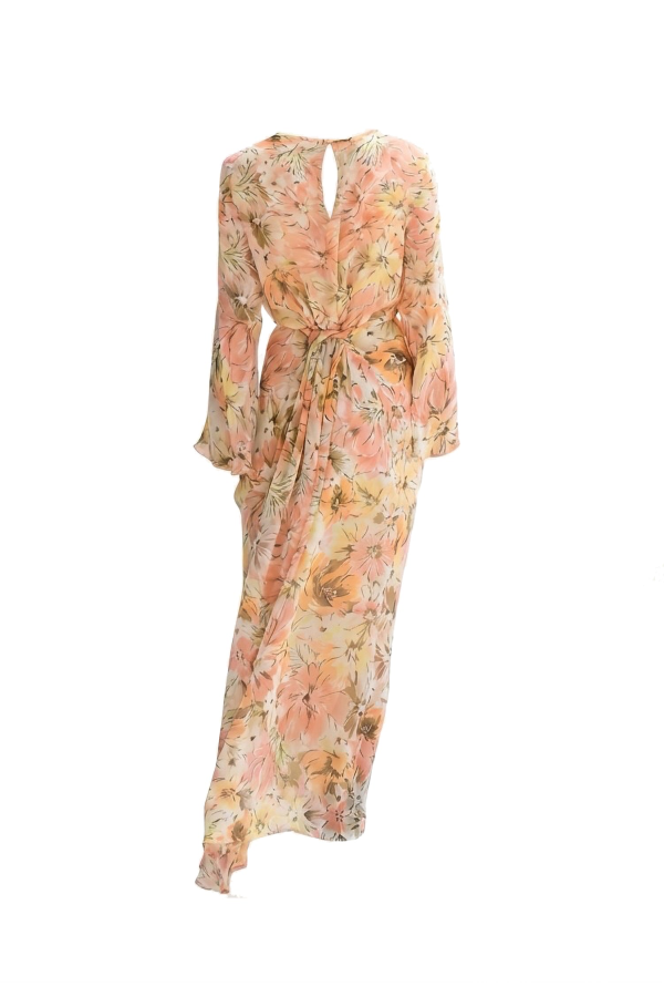 Madison Maison x Julie Harrah Florence Floral Long Dress - Peach