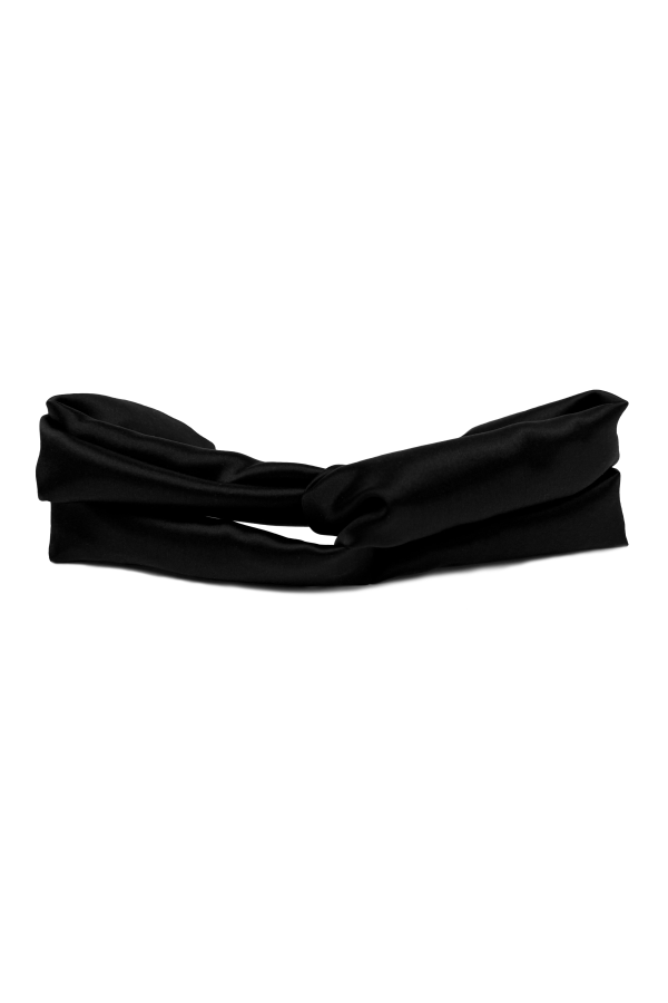 Krystell Barraza Onyx Silk Headband