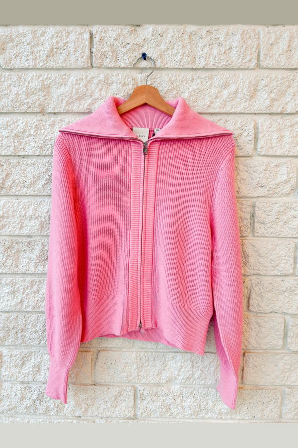 Varley Enrico Knit Jacket - Sea Pink