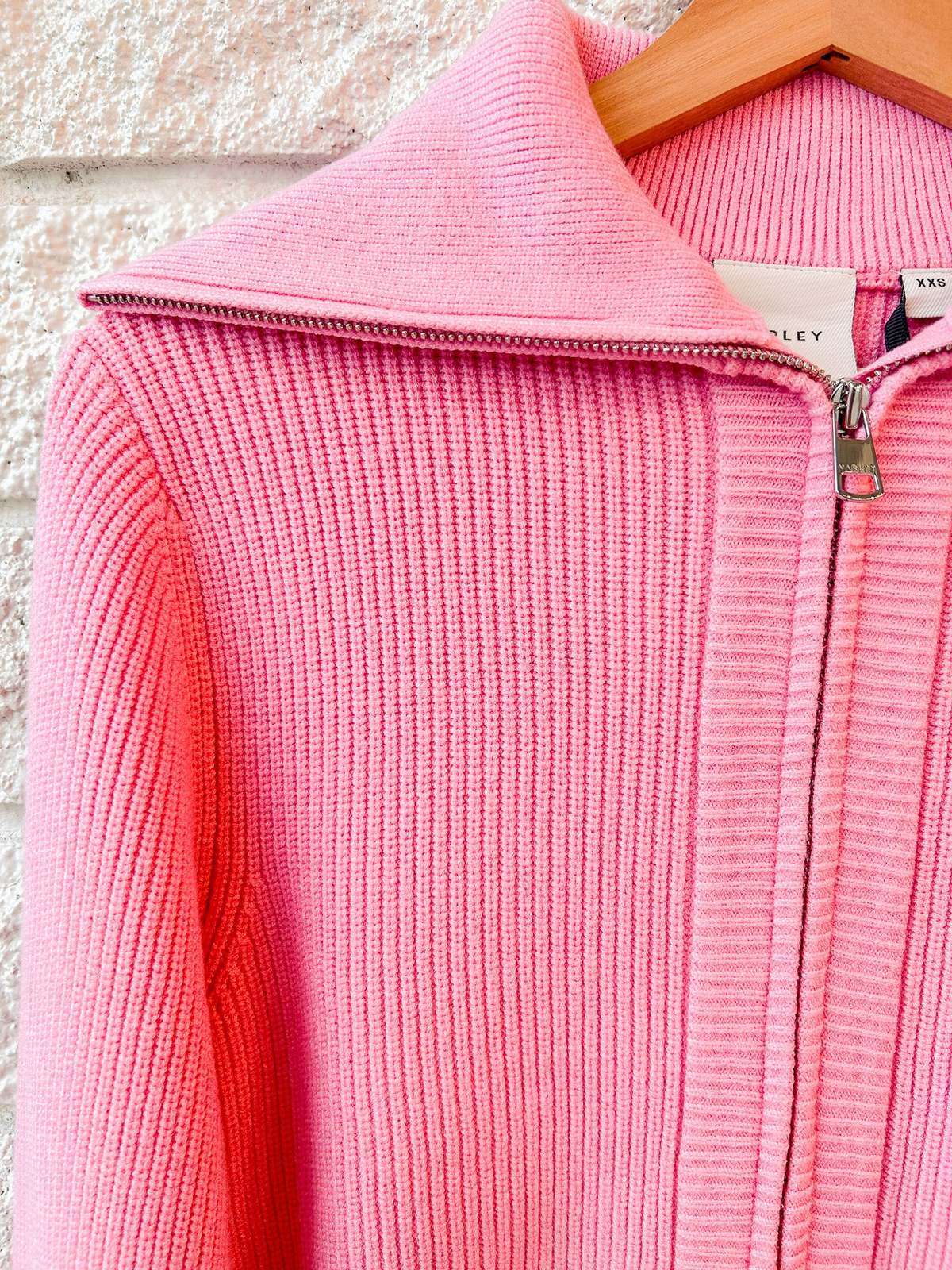 Varley Enrico Knit Jacket - Sea Pink - Image 3 of 4