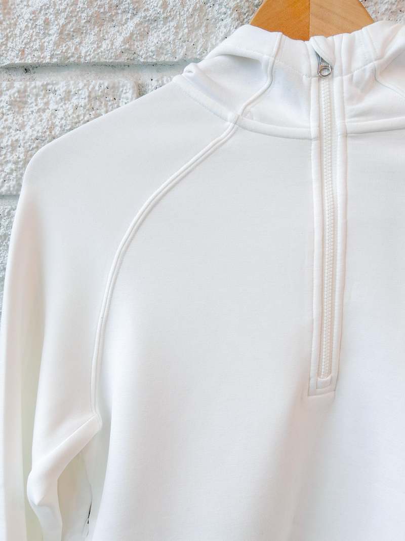 Varley Karo Half Zip Top - Snow White