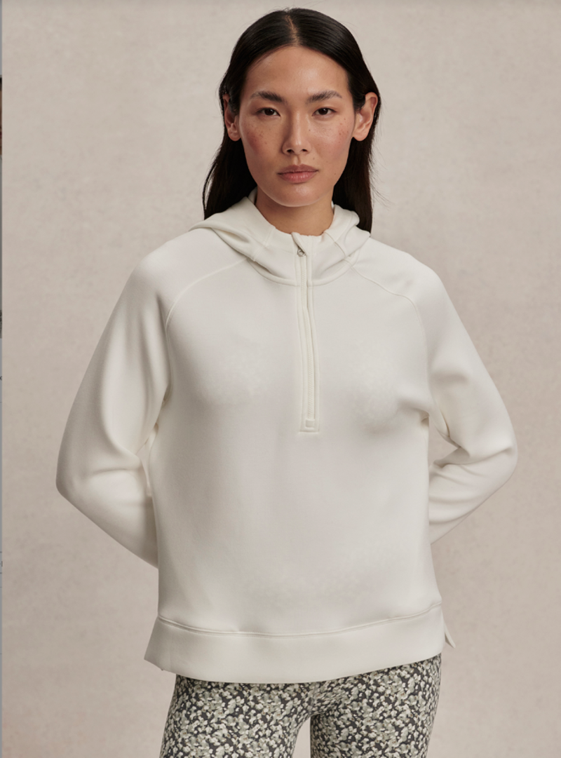 Varley Karo Half Zip Top - Snow White