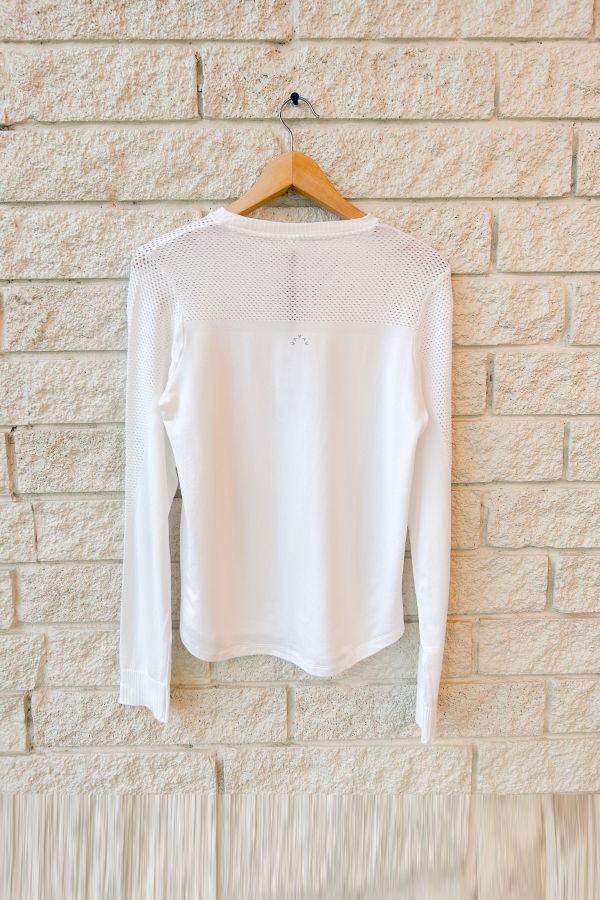 Varley Samia Seamless Long Sleeve Tee - White