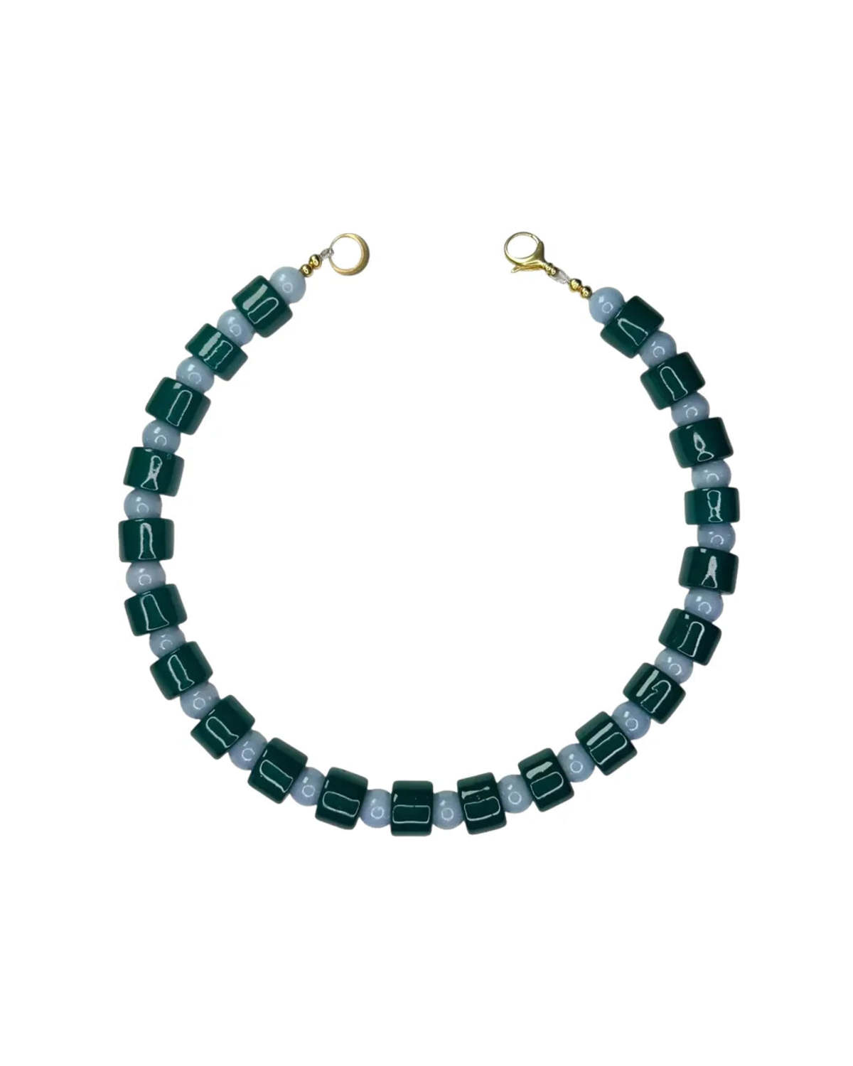 Her New Tribe Bottle and Blue Lace Agate Sundry Bead Two Necklace - Green - Image 1 of 4