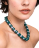 Her New Tribe Bottle and Blue Lace Agate Sundry Bead Two Necklace - Green - Thumbnail 2