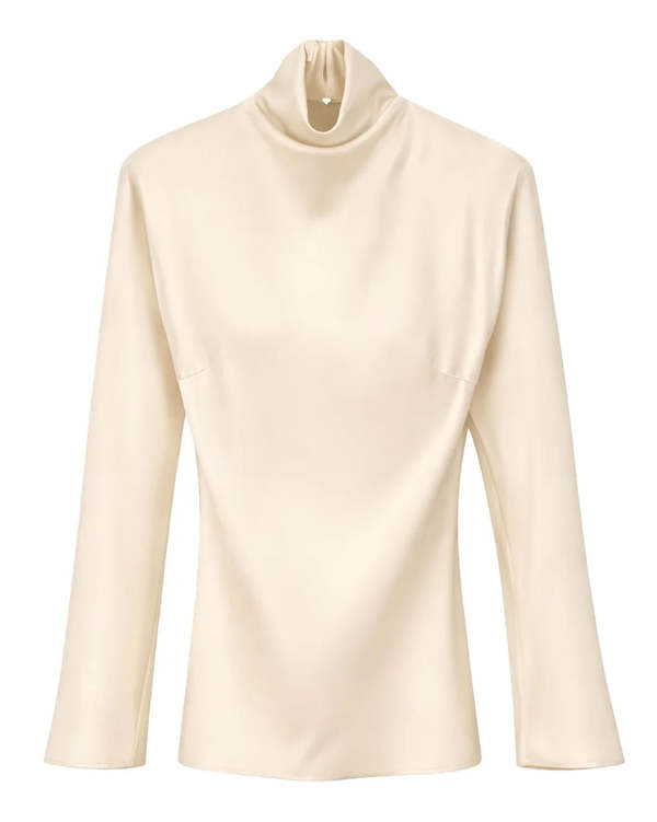 Rohe Satin Waisted Top - Cream
