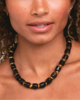 Her New Tribe Tap and Tigers Eye Bead One Necklace - Brown - Thumbnail 2