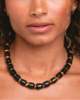 Her New Tribe Tap and Tigers Eye Bead One Necklace - Brown - Thumbnail 4