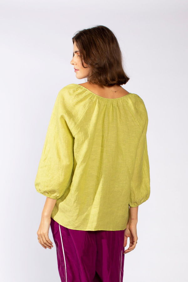 Loup Charmant Peasant Top - Apple