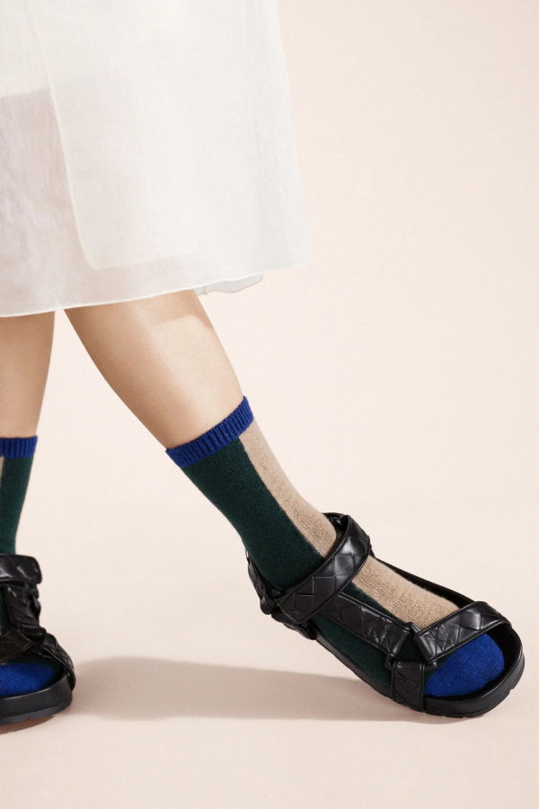 Hansel from Basel Half and Half Cashmere Crew Socks