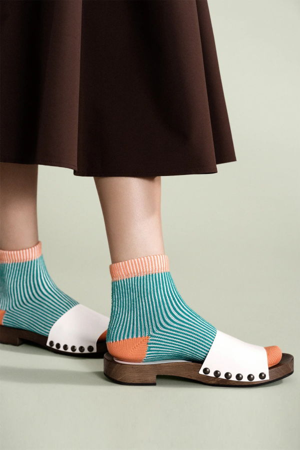 Hansel from Basel Umbrella Short Crew Socks - Watermelon