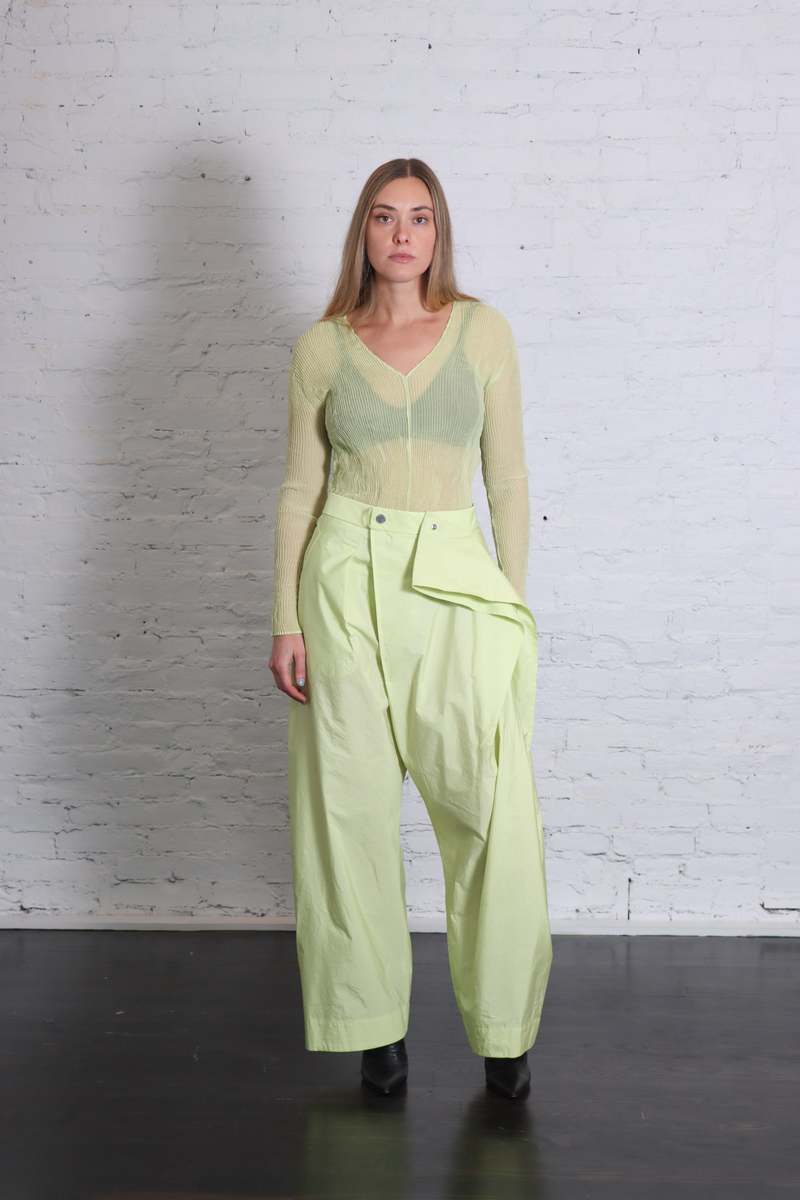Issey Miyake Chiffon Twist 1 Top - Light Green