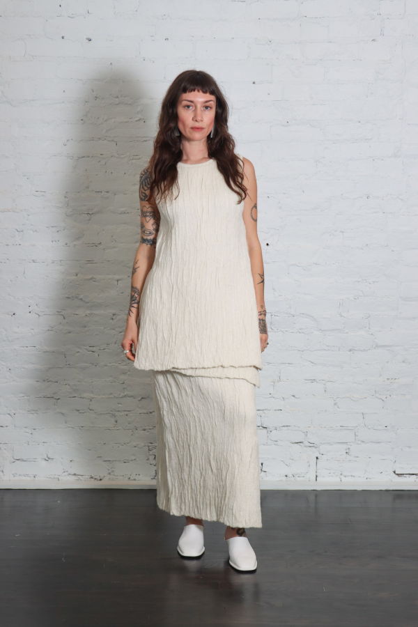 Lauren Manoogian Gauze Apron Shell Top