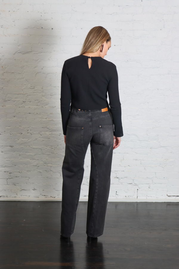 Lauren Manoogian Raw Apron Top - Black