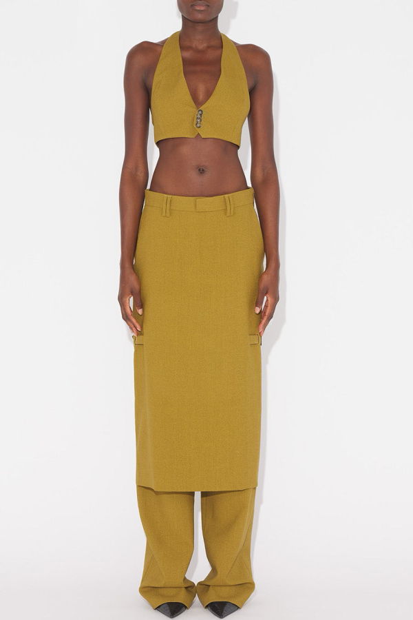 Jean Paul Gaultier Tailoring Pantaskirt Pants - Olive Green