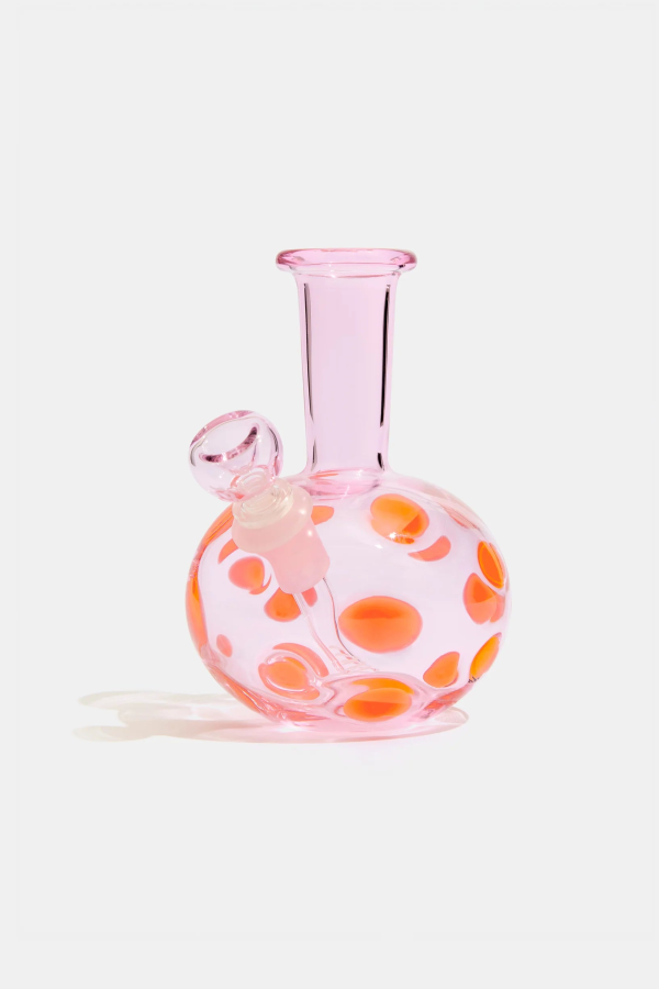 Edie Parker Spotted Bong in Pink Puff Smoking Accessory