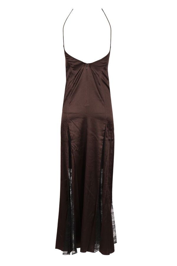Staud Trinity Slip Dress - Brown/Black