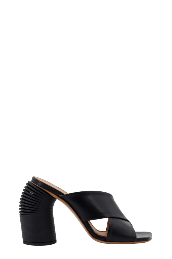 Off-White Leather Sandals - Black