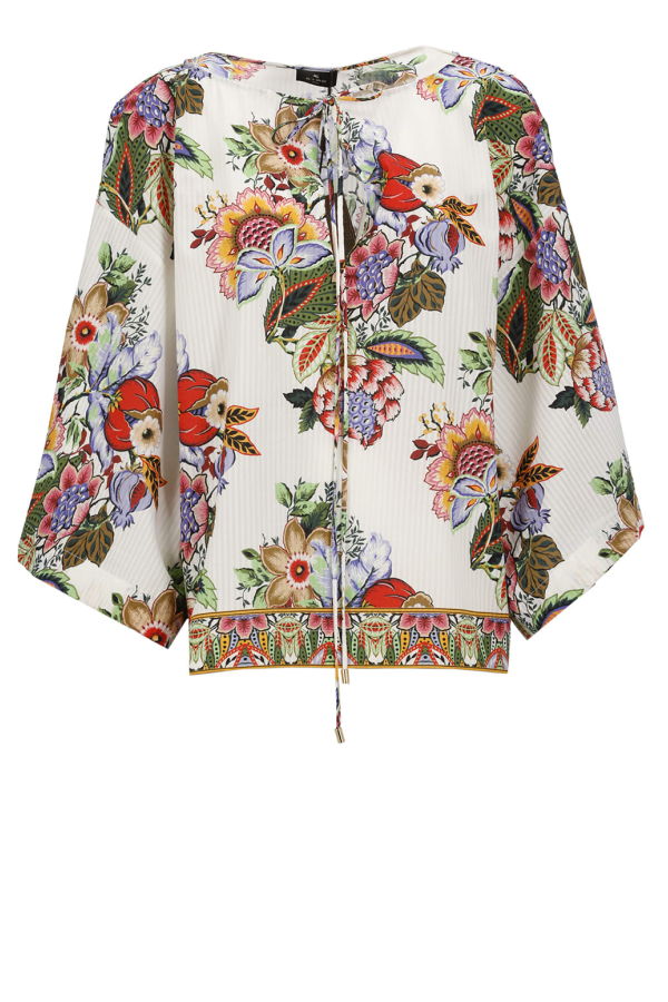 Etro Multicolor Bouquet Blouse - White
