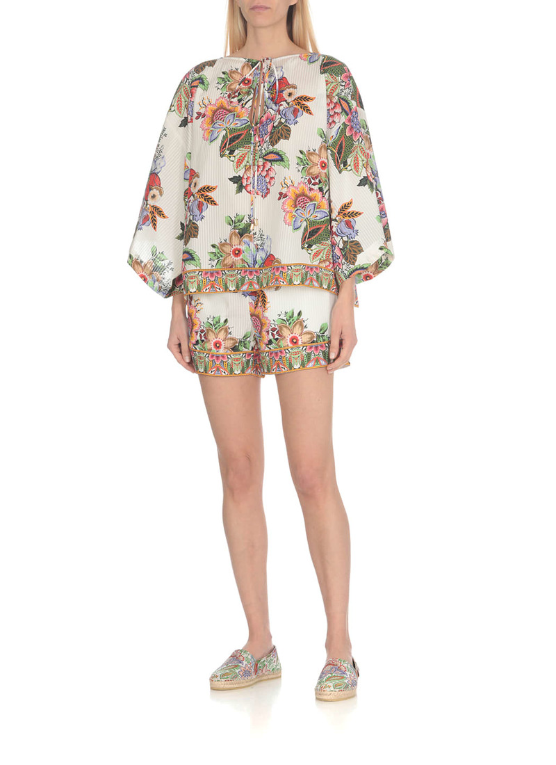 Etro Multicolor Bouquet Blouse - White