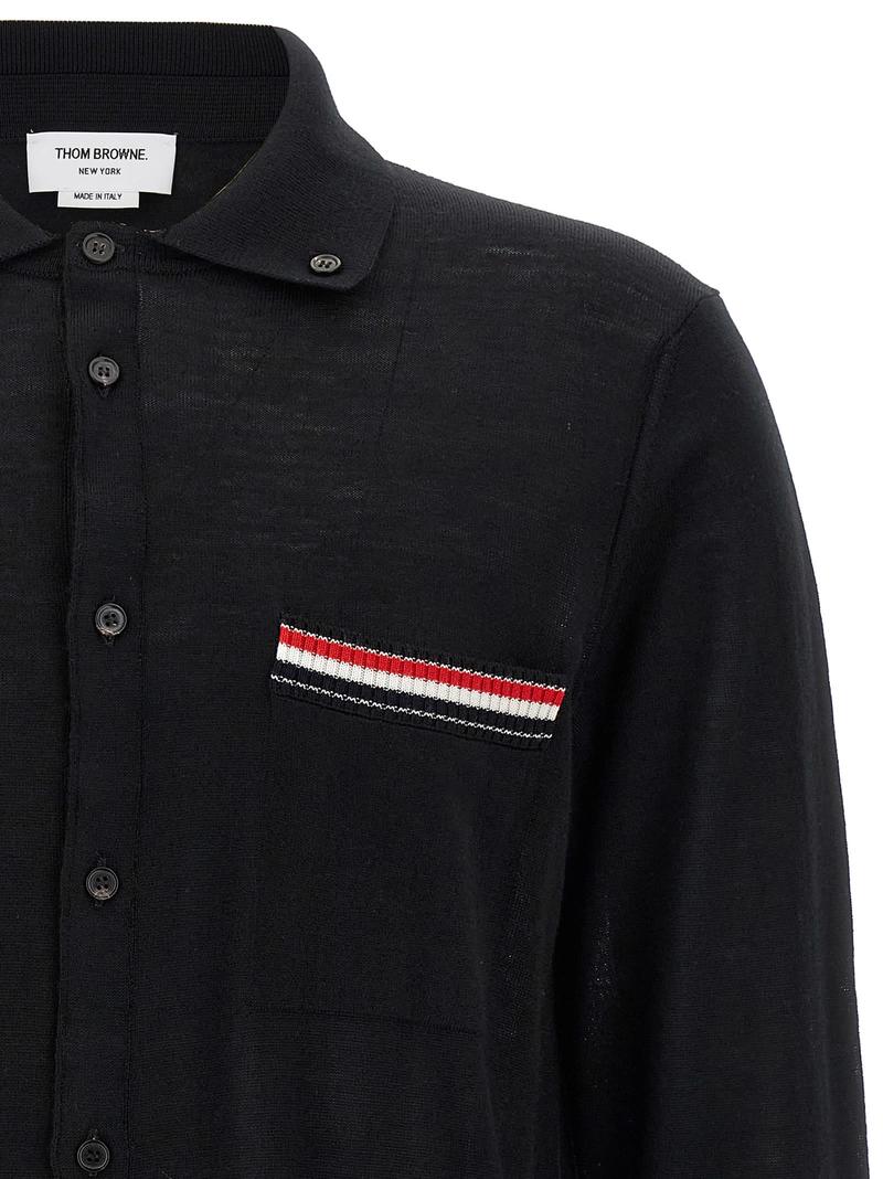 thom browne Button Down Cardigan - Black