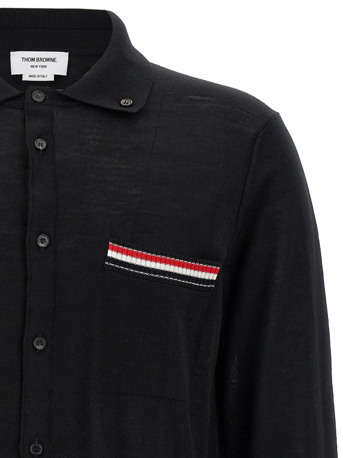 thom browne Button Down Cardigan - Black - Image 3 of 4