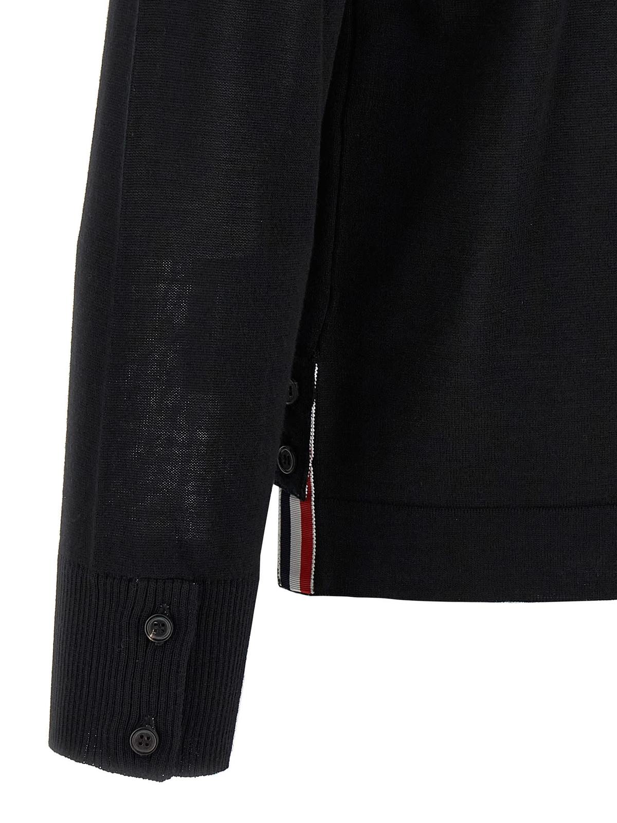thom browne Button Down Cardigan - Black - Image 4 of 4