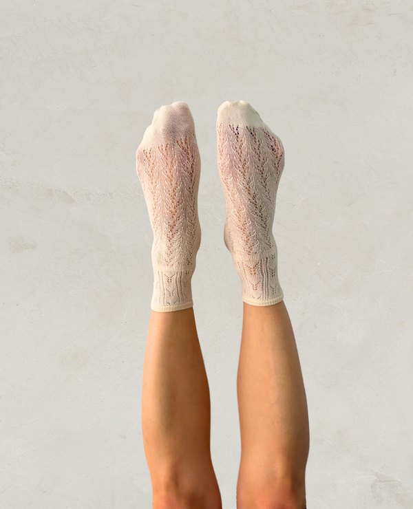 Swedish Stockings Erica Crochet Socks - Ivory Crochet Swedish Stockings Erica Crochet Socks - Ivory Crochet