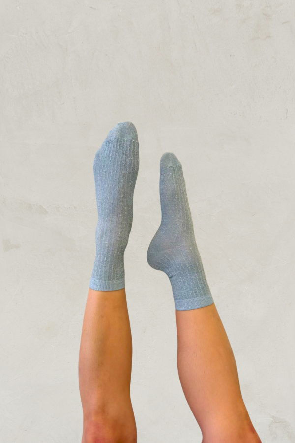 Swedish Stockings Stella Shimmery Socks - Light Blue