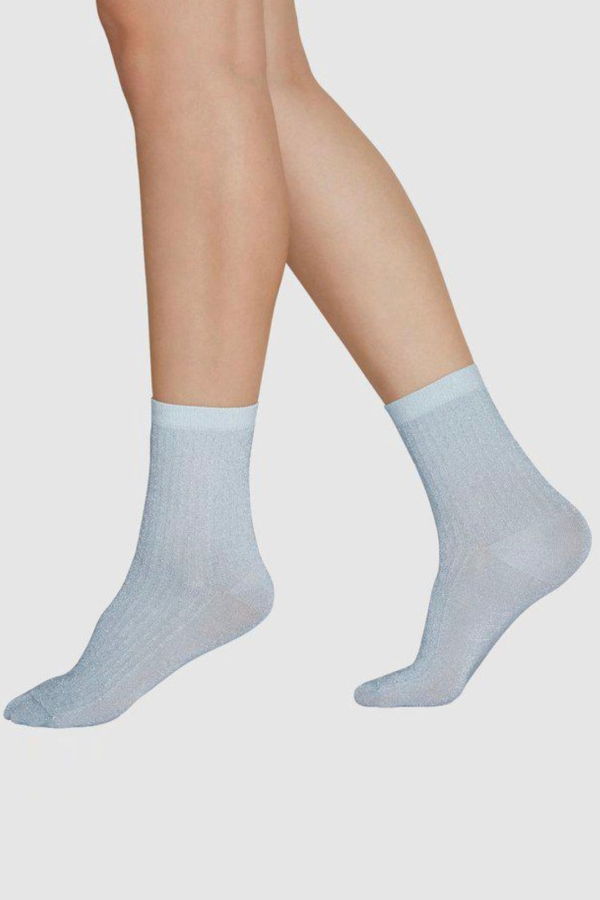 Swedish Stockings Stella Shimmery Socks - Light Blue