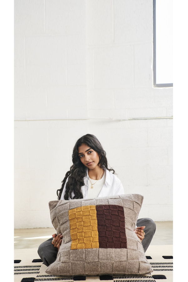 Variously Andes Pillow - Topaz/Maroon Brown/Grayish Brown