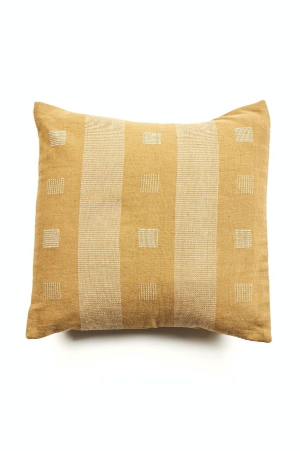 Variously Chokor Nira Pillow - Ochre Yellow