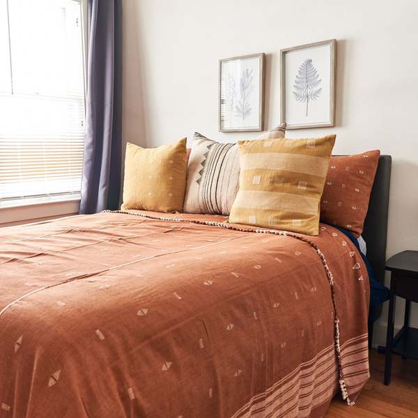 Variously Chokor Nira Pillow - Ochre Yellow