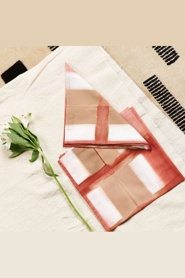 Variously Chowk Table Napkin - Red