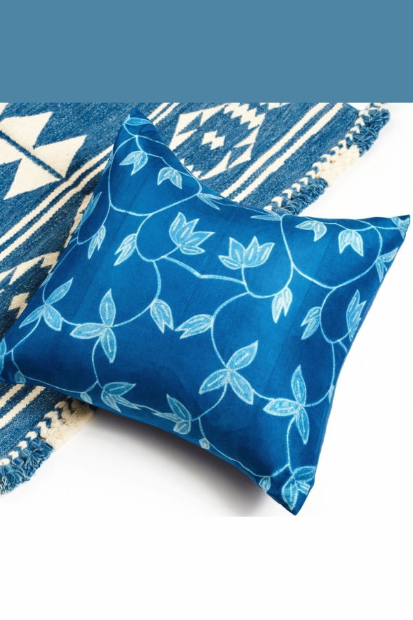 Variously Folio Shibori Pillow - Indigo
