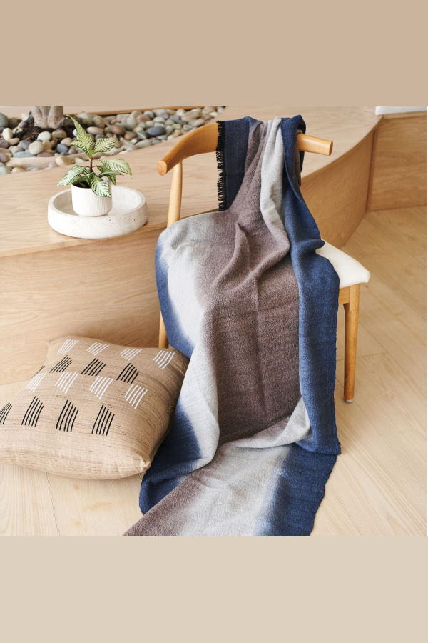 Variously Moonstruck Throw - Blue/Gray