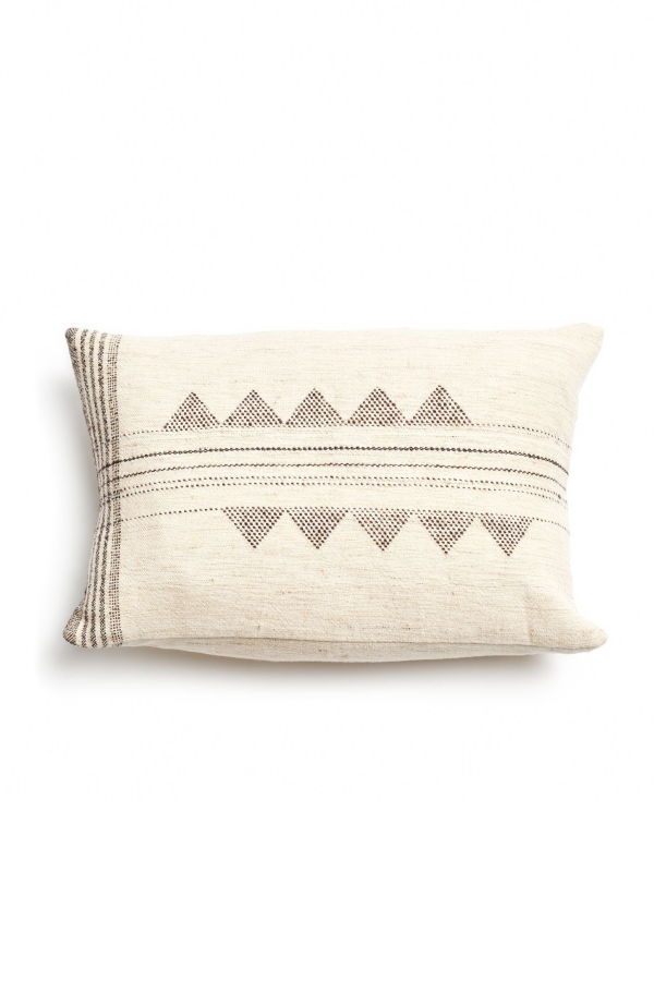 Variously Kora Lumbar Pillow - White/Black