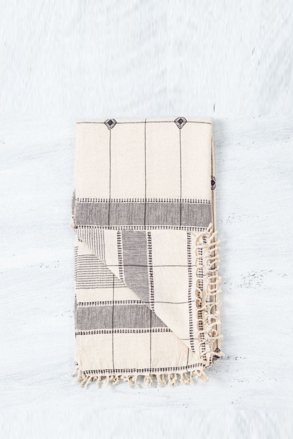 Variously Mool Handwoven Artisanal King Size Organic Cotton Bedspread