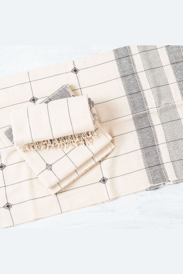 Variously Mool Handwoven Artisanal King Size Organic Cotton Bedspread