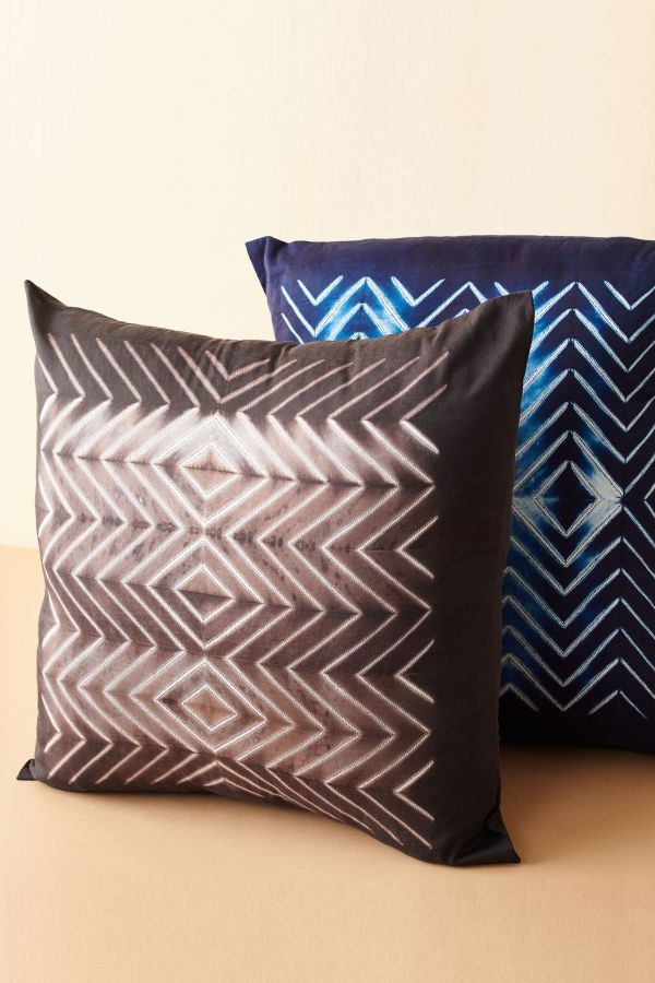 Variously Naami Shibori Print Pillow - Black