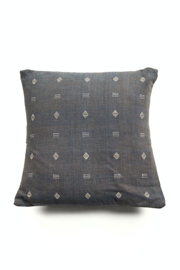 Variously Nira Pillow - Dusted Indigo & White