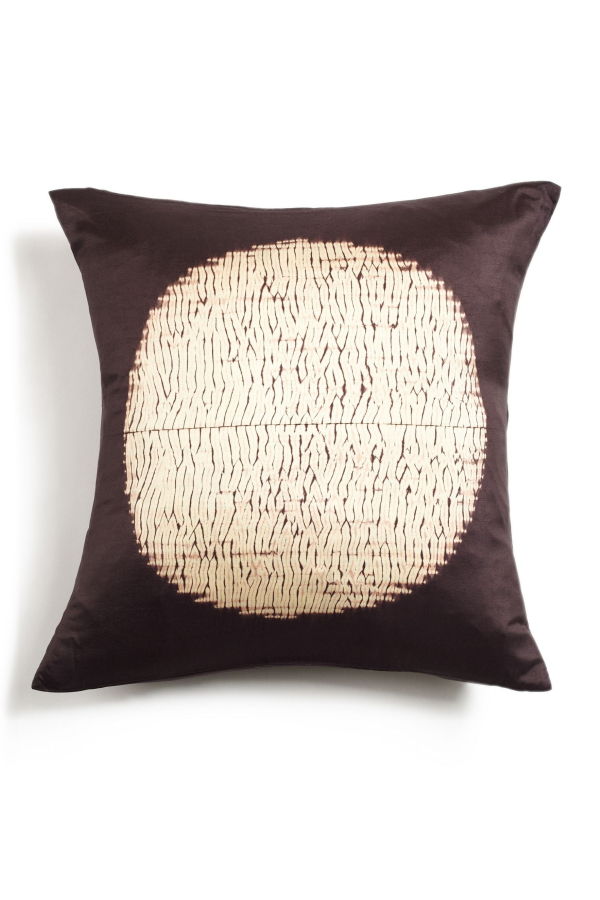 Variously Shunya Handcrafted Shibori Print Pillow - Black
