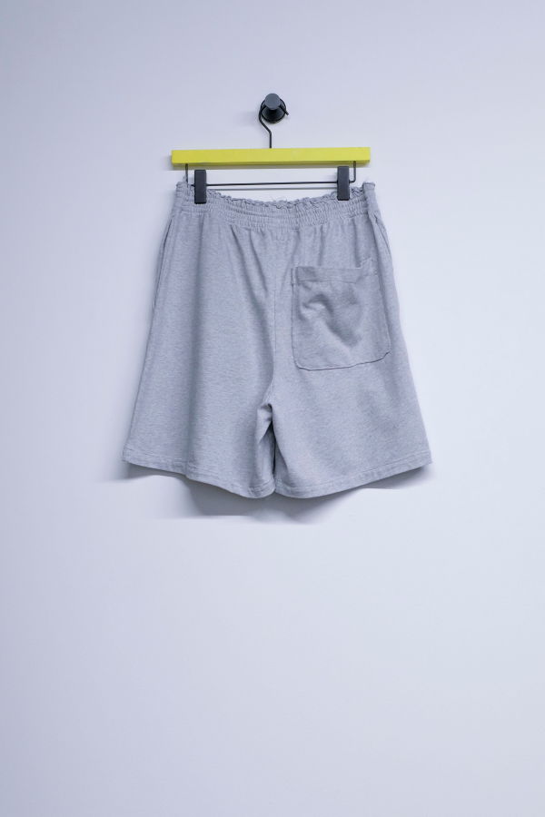 Camiel Fortgens Grey Melange Cotton Knee Shorts