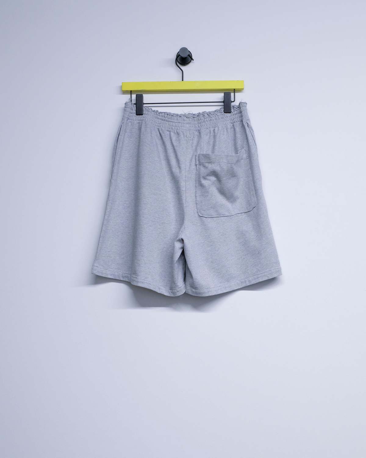 Camiel Fortgens Grey Melange Cotton Knee Shorts - Image 2 of 2