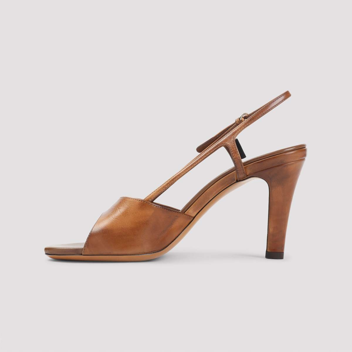 MIU MIU Calf Leather Sandals - Cognac - Image 4 of 5