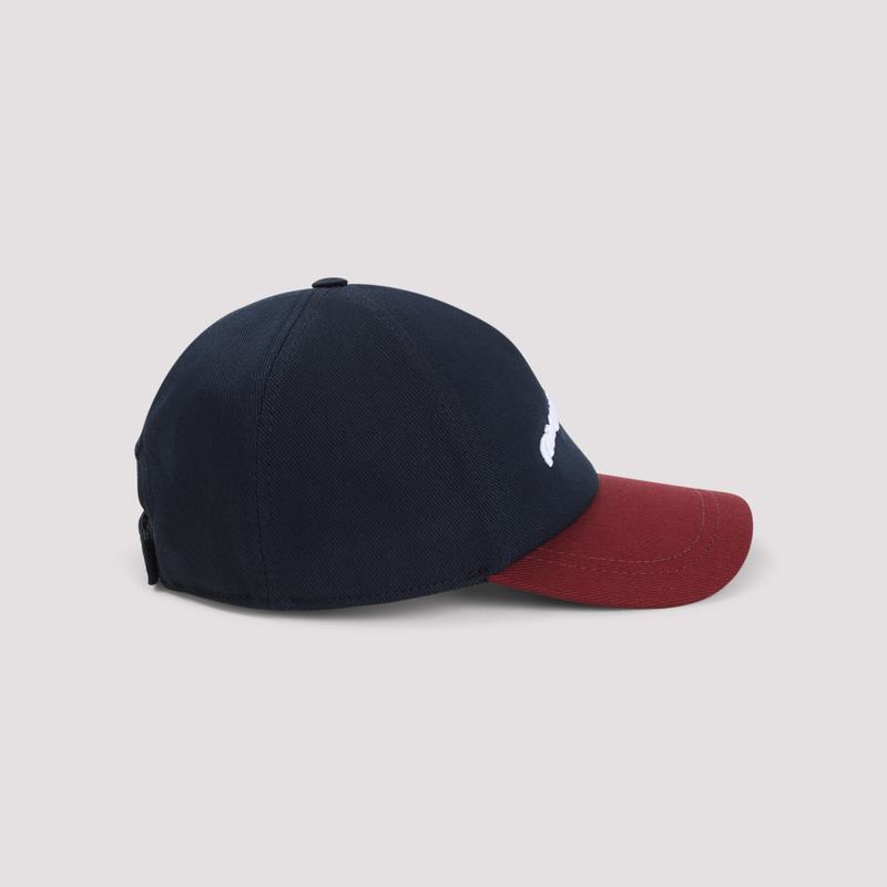 MIU MIU Cotton Baseball Hat - Blue/Bordeaux