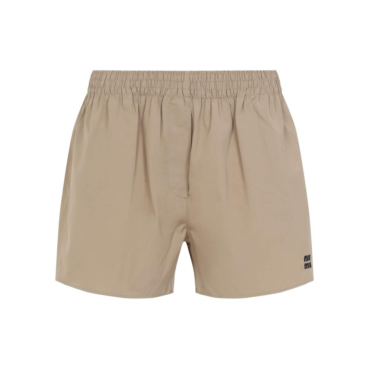 MIU MIU Cotton Shorts - Khaki - Image 2 of 5