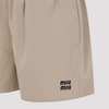 MIU MIU Cotton Shorts - Khaki - Thumbnail 5