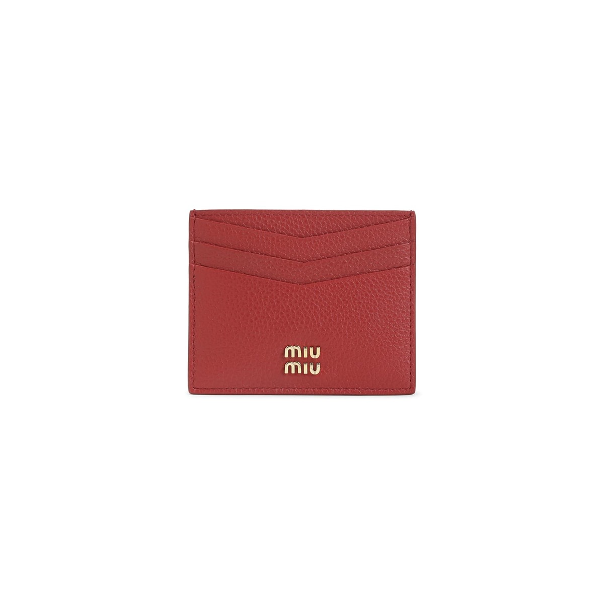 MIU MIU Calf Leather Card Case - Red - Image 2 of 5