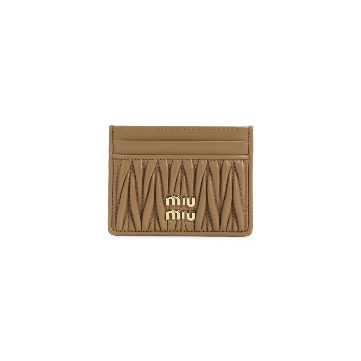 MIU MIU Lamb Leather Cardholder - L Caramel - Image 2 of 5
